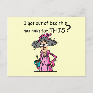 Postal El salir del humor de la cama