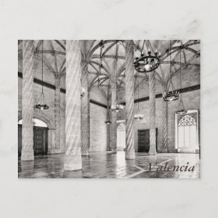 Postal El Salón de las Columnas de Valencia