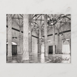 Postal El Salón de las Columnas de Valencia