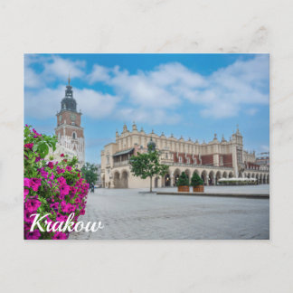 Postal El salón de ropa en la plaza principal de Cracovia
