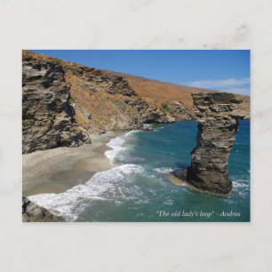 Postal "El salto de la anciana" - Andros