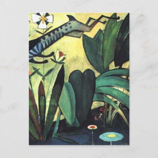 Postal El salto del conejo por Amadeo de Souza-Cardoso (Anverso)