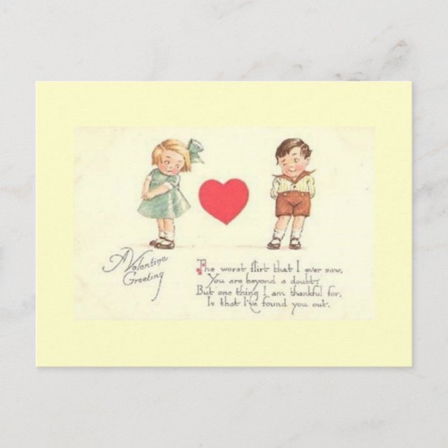 Postal El saludo de Valetine en el peor vuelo (Anverso)