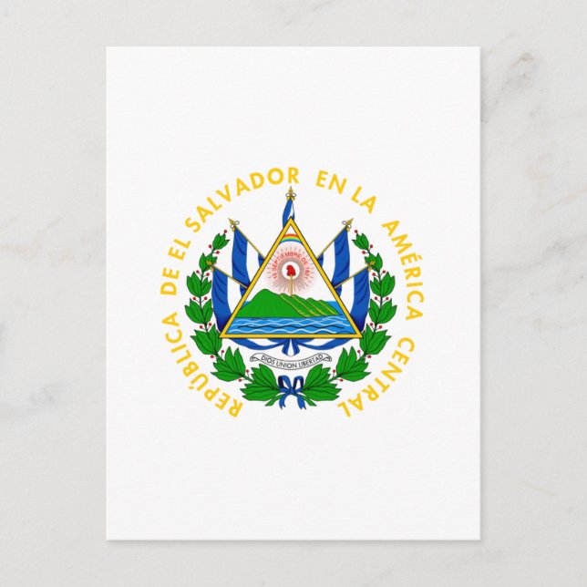 Postal El Salvador - emblema/bandera/escudo de armas/símb (Anverso)