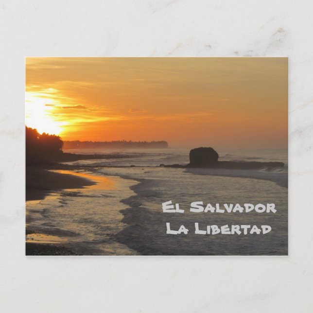Postal El Salvador, La Libertad, El Sunzal (Anverso)