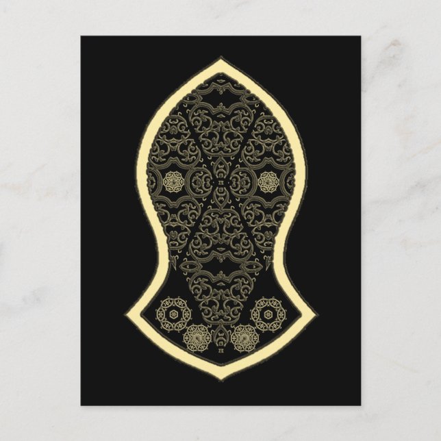 Postal El Sandal Del Profeta (Oro) (Anverso)