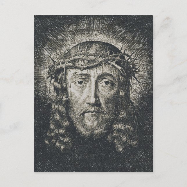 Postal El Santo Rostro coronado de espinas (Anverso)