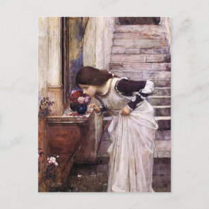 Postal El santuario de John William Waterhouse