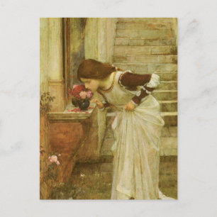 Postal El santuario de John William Waterhouse