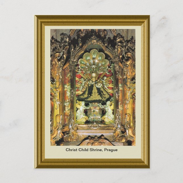 Postal El santuario infantil Cristo, Praga (Anverso)