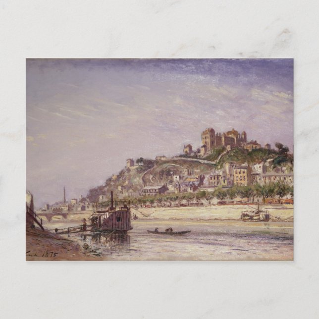 Postal El Saone en Lyon, 1875 (Anverso)