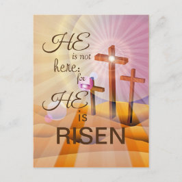 Postal Él se levanta Jesús Pascua