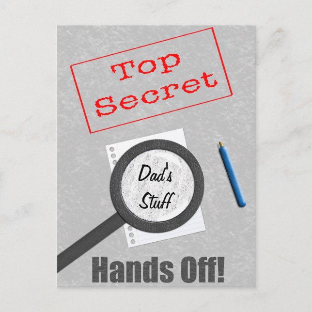 Postal El secreto más alto de las cosas de papá (Anverso)