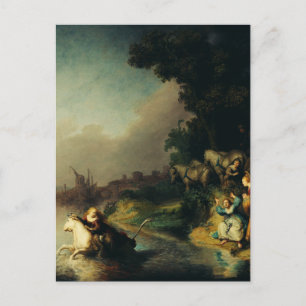 Postal El secuestro de Europa por Rembrandt