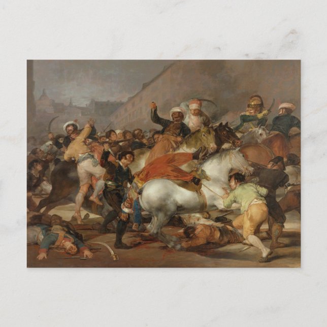 Postal El segundo de mayo de 1808 La carga de los mameluc (Anverso)