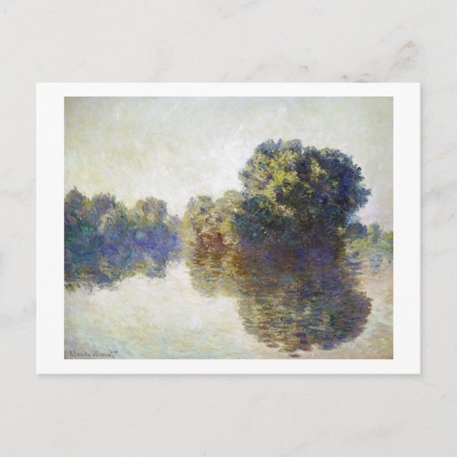 Postal El Sena cerca de Giverny Claude Monet (Anverso)