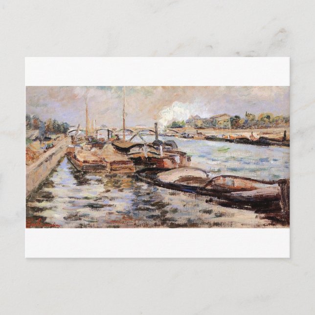 Postal El Sena de Armand Guillaumin (Anverso)