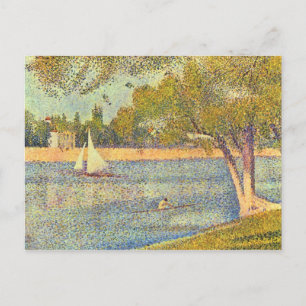 Postal El Sena en el Grand Jatte, primavera por Seurat