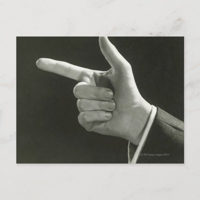Postal El señalar del hombre (Anverso)