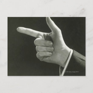 Postal El señalar del hombre