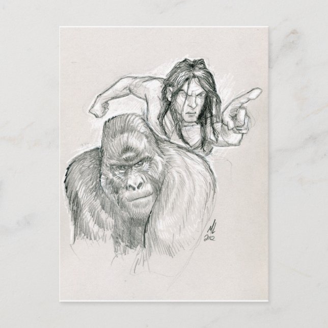 Postal El Señor de la Jungla (Anverso)