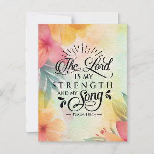 Postal El Señor es mi Fuerza y mi Canción