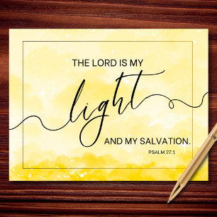 Postal El Señor Es Mi Luz Salmo 27 1 Fe Cristiana