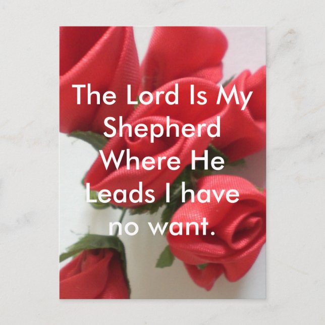 Postal El Señor es mi Pastor (Anverso)