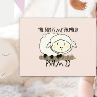Postal El SEÑOR es mi pastor Salmo 23 Camiseta Infantil-