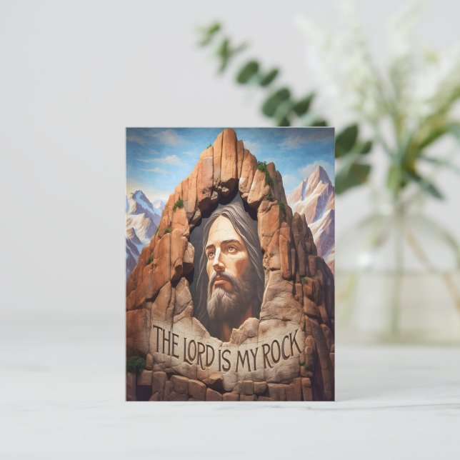 Postal El Señor es mi piedra (Anverso de pie)