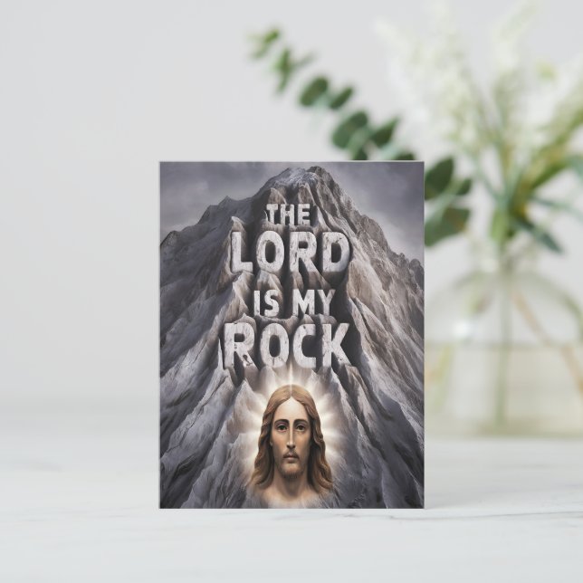 Postal El Señor Es Mi Rock: Salmo 18:2 (Anverso de pie)