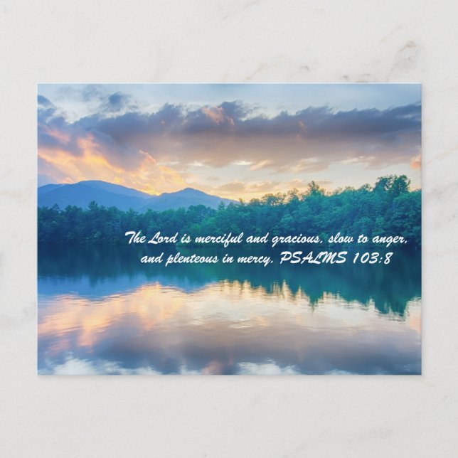 Postal El Señor es misericordioso y gentil, lento a la ir (Anverso)