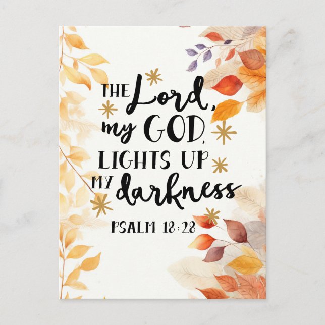 Postal El Señor ilumina mi oscuridad (Anverso)