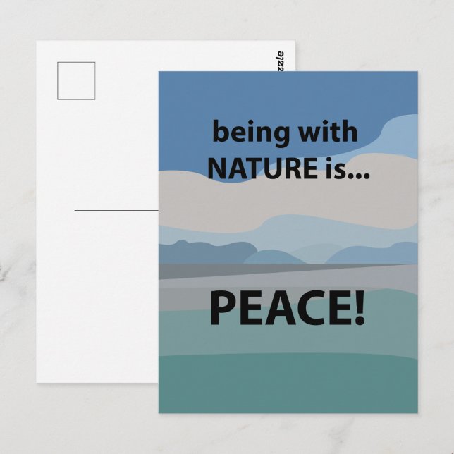 Postal El ser de paz con la naturaleza es paz (Anverso / Reverso)