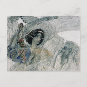 Postal El serafio de seis aladas del profeta