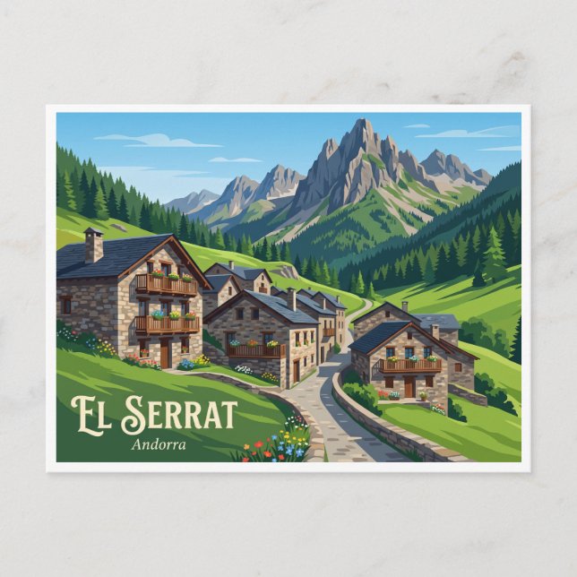 Postal El Serrat Andorra (Anverso)