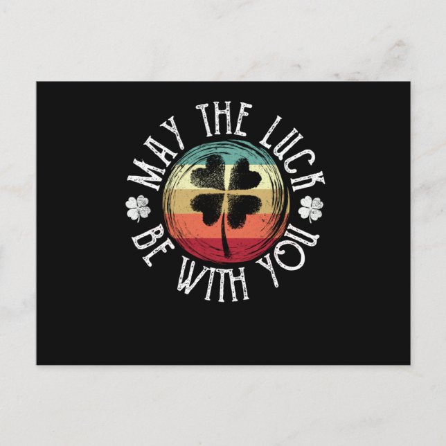 Postal El Shamrock irlandés del Día de San Patricio puede (Anverso)