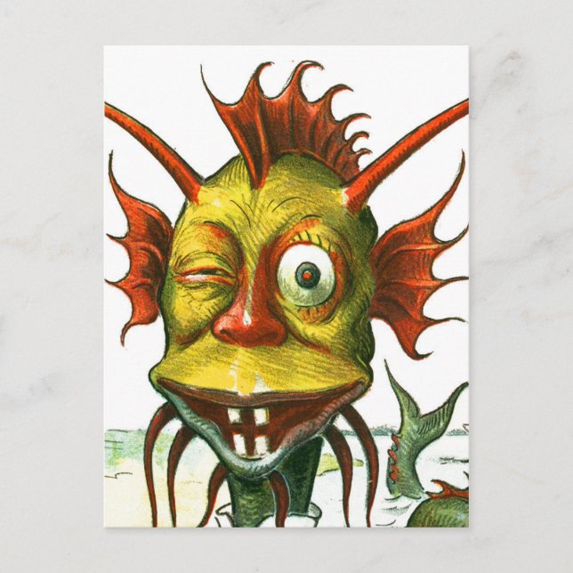 Postal El Simpático Monstruo Marítimo (Anverso)