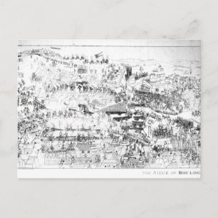 Postal El sitio de Boulogne por el rey Enrique VIII