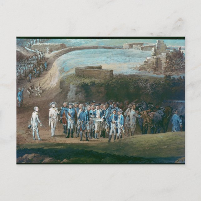 Postal El sitio de Yorktown (Anverso)