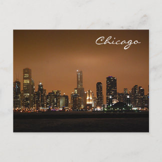 Postal El Skyline De Chicago Como Visible Desde El Lago M