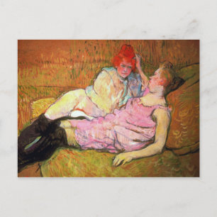 Postal El Sofá de Toulouse-Lautrec