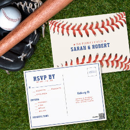 Postal El Softball de Béisbol La boda perfecta RSVP