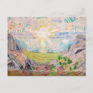 Postal El sol de Edvard Munch