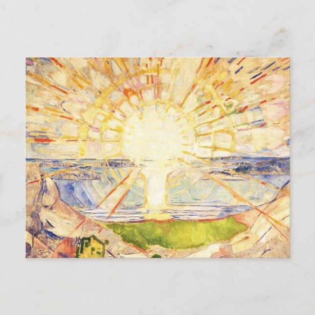 Postal El Sol De Edvard Munch (Anverso)