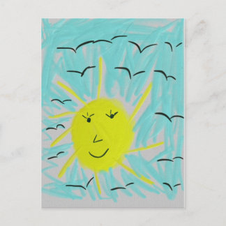 Postal El sol en el cielo