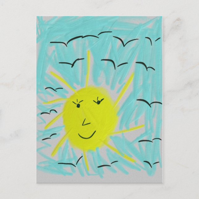 Postal El sol en el cielo (Anverso)