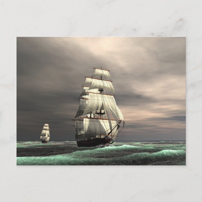 Postal El sol en las velas (Anverso)