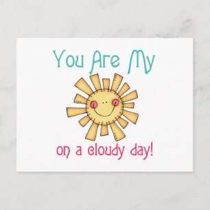 Postal El sol en un día nublado