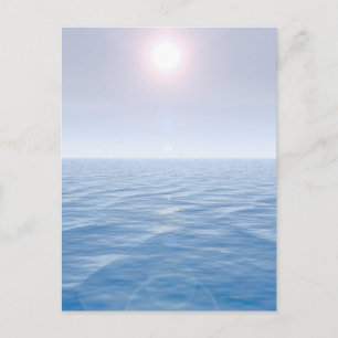 Postal El sol sobre el mar